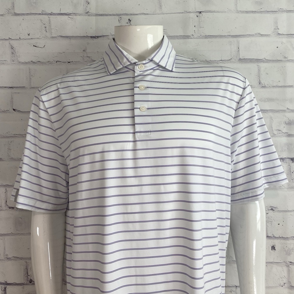 RLX Shirt Men's Large‎ Polo Ralph Lauren 1/15 White Striped UV Golf NWT